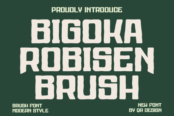 Bigoka Robisen Brush: The Bold Display Typeface for Editorial Design