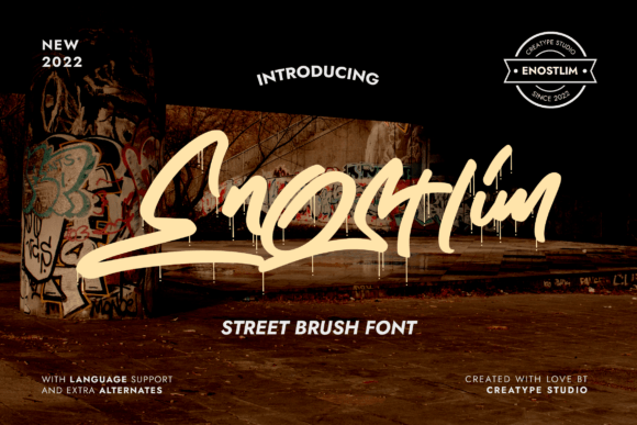 Enostlim: The Playful Display Typeface for Modern Editorial Design
