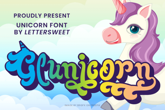 Glunicorn Typeface: A Charming Display Font for Handmade Brands