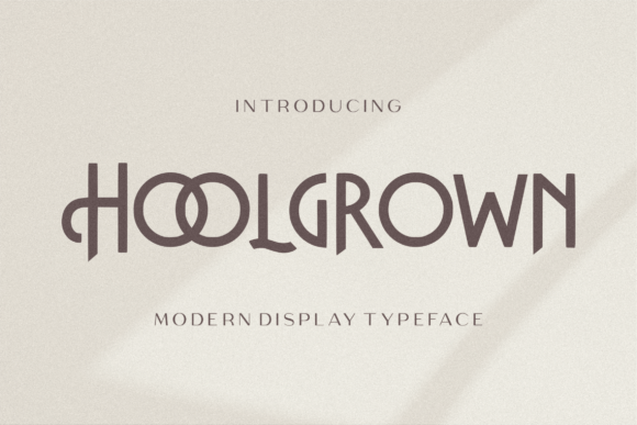 Hoolgrown: A Modern Display Typeface for Editorial Elegance