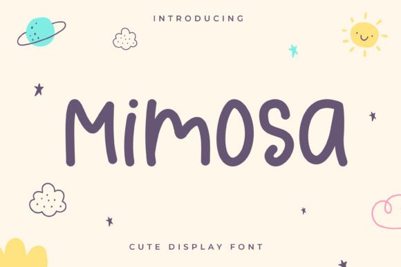 Mimosa Typeface: A Quirky Display Font for Handmade Branding