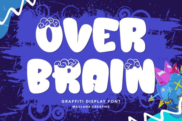 Over Brain Graffiti: A Modern Round Display Font for Bold Branding