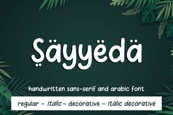 Sayyeda Display Font: Elevate Handmade Labels and Printable Designs
