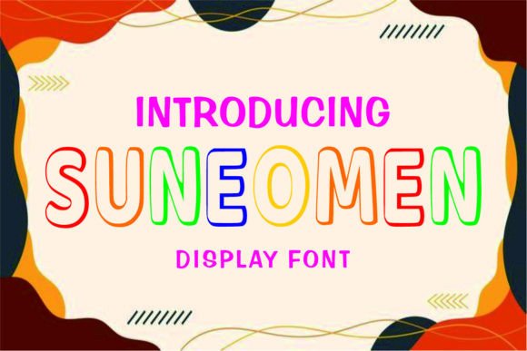 Suneomen: A Bold Display Font for Playful Brand Identity