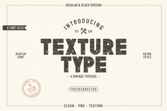 Texture Type: A Vintage Display Font for Editorial Design