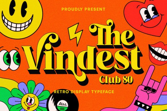 The Vindest: A Retro Vintage Display Font for Authentic Brand Identity